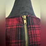 EUC Hyssop Vintage Red and Black Plaid Zip Up Dress Size Medium Photo 3
