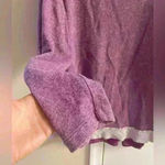 Soft Surroundings  heather mauve raw hem‎ crewneck pullover sweatshirt. Medium Photo 1