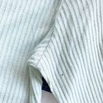 Hollister Crewneck Sheer Pale Green Ribbed Long Sleeve Top Size Medium Photo 4