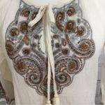Tommy Bahama  Gauze Beaded Blouse - Size M Photo 2
