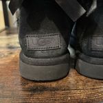 UGG  Bailey Bow Black Suede Boots size 6‎ Photo 2