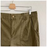 Knox Rose Womens Twill Ankle Cargo Pants in Olive Green Size XL Photo 5