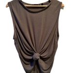 Athleta  gray ribbed sleeveless shirt small workout athleisure activewear jogging Photo 0