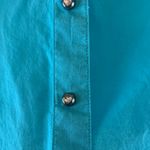 Ariat blue women’s collared shirt sz L studs western country coastal cowgirl Photo 8