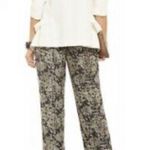 Theory Black Emmanuel Snake Silk Wide leg Trousers Photo 1