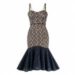 J.O.A Revolve Dressed Like A Daydream Navy Blue Lace Midi Cocktail Dress Size S Black Photo 2