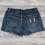 Boutique Ripped Distressed 2.5” Denim Shorts Womens L (W 30) Mid Rise Frayed Hem Blue Size L Photo 2