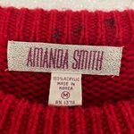 Amanda Smith  II Vintage Womens red Skaters Christmas Pullover Knit Sweater M Photo 1