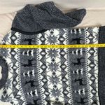 Vintage East West Women's Gray Fair Isle Fleece Zip Photo 6