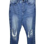 Hollister Curvy Ultra High-Rise Mom Jean Distressed Medium Wash Sz 3 Short 26x25 Photo 0