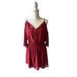 BCBGeneration  Red Cold Shoulder Dress Size Small NEW Photo 1