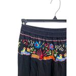Soaked Y2K Embroidered Cotton Maxi Skirt Black Size M Boho Cottage Festival Cute Size M Photo 5