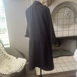 Tuckernuck  Black Stretch Crepe Royal baby doll Shirt Dress size small Photo 4