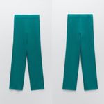 ZARA NEW Straight Leg Linen Blend Knit Pants in Size Small Photo 4