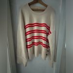 Marled cozy sweater size XL w/stripes & side detail. Wide sleeves. Priced 2 sell Red Photo 3