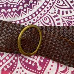 Jessica Simpson  leather braided belt size S made in India 40” long Photo 0