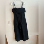 Banana Republic  Petite 0 Black Linen Blend Strapless Wide-Leg Jumpsuit NWT Photo 9
