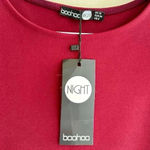 Boohoo Night Laura Wrap Skirt Bodycon Dress, Berry, Size 6 Photo 8