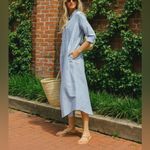Tuckernuck  NWOT Chambray Linen Lydell Maxi Dress Light Blue Size S Photo 11