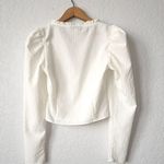 Topshop Gingham Plaid Puff Sleeve Crop Top Blouse Size 2 Photo 6