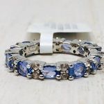 Sterling Silver , tanzanite eternity band, NWT Photo 0