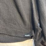 PINK - Victoria's Secret Pink Women’s Woven Black Hoodie Cropped Size Large Photo 2