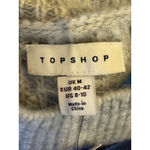 Topshop  Sweater Women Medium Gray Mock Neck Ribbed Knit Balloon Sleeve NWT Photo 9