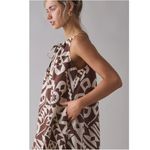 Urban Outfitters  BDG Eva Tie Front Ruched Strap Trapeze Mini Dress Brown NWT Med Photo 3