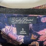 Lucky Brand live in love sz Small tunic top floral multicolor Boho Long Sleeve Photo 4