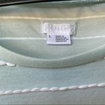 Cooperative  Open Back Scalloped Aqua Light Blue striped bow white top Si… Photo 8