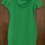 Miss Look Missky Green Hoodie Kangaroo Pocket Cotton Sweatshirt Dress, size L Photo 6