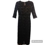 Roolee  Black Lace Nude Sheath Dress Event Size XS Photo 1
