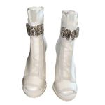 Karl Lagerfeld  Blayze Mesh Peep Toe Heel Booties White Size Wmns 8.5 Photo 1