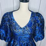 Lilly Pulitzer NWOT Calyssa Dress Blue Grotto Twilight Floral Brocade Sz 2 NEW Photo 3