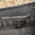 Denim Forum Revolve Black The Arlo High Rise Straight Jeans Womens 24 Fall Denim Photo 5