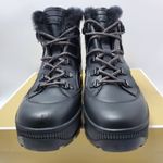 Michael Kors Womens Brooke Leather And Scuba Boot Bootie Fur Lined Size 7 Black Photo 6