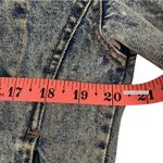 ASHLEY VINTAGE CHARM Trucker Painted Denim Jacket Sz M Acid Wash Cowgirl Biker Blue Size M Photo 9