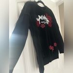 Pinko pullover crewneck sweater sweatshirt burning love Elvis grunge rock rose S Black Photo 1
