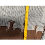 Women's Knit Hoodie Sweatshirt By Trendy ThreadsFull Zip Blue Sz Med Distressed Photo 7