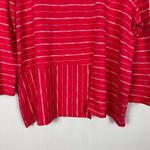 Habitat Top Womens Large Red Stripe Asymmetrical 3/4 Sleeve Clothes To Live In L Photo 4