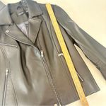 NWT Lauren Ralph Lauren Asymmetrical Lamb Leather Moto Jacket Black Size XXL Photo 13