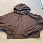 Tasc Performance Warm Brown Cropped Hoodie Photo 0