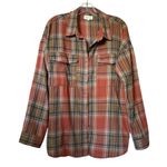 Thread & Supply soft flannel button down sz L Orange Size L Photo 0