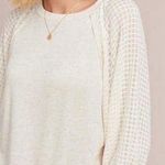 Anthropologie Pleione Nordic Waffle Pullover Photo 0