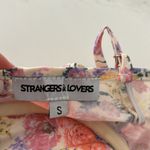 Strangers & Lovers Yellow Floral Satin Rouched Mini Dress Photo 6