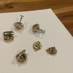 Lot Of 3 Small Clip On / Screw On Style Earrings Photo 4