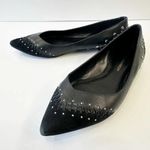 Rebecca Minkoff Black Suede Studded Stitched Pointy Toe Flats Size 8.5 Photo 0