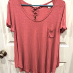 Anthropologie  T.LA Pink Tie Back detail Short‎ Sleeve Top size Small Photo 0