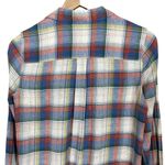 Madewell Linen Red & Blue Swingset Plaid Button Up Boyshirt Size Small Photo 6
