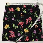 Rafaella  black floral mini skirt garden wild‎ flowers mini NWT Photo 3